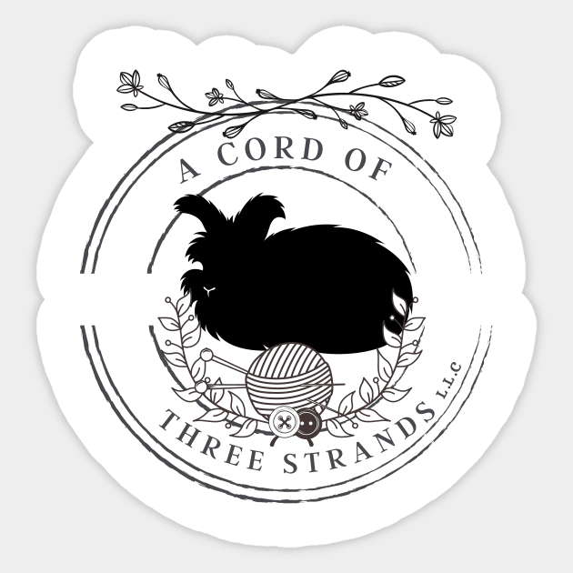 Cord of Three Emblem Sticker by Cord of Three Strands LLC